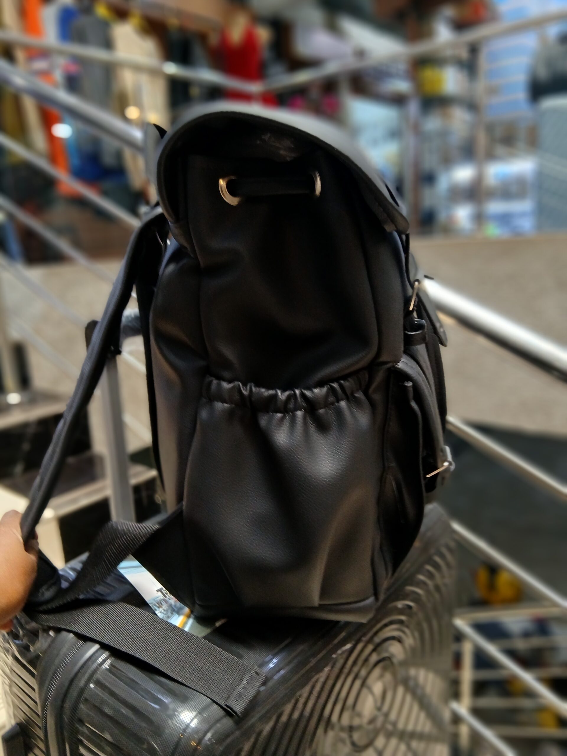 Dpack leather backpack