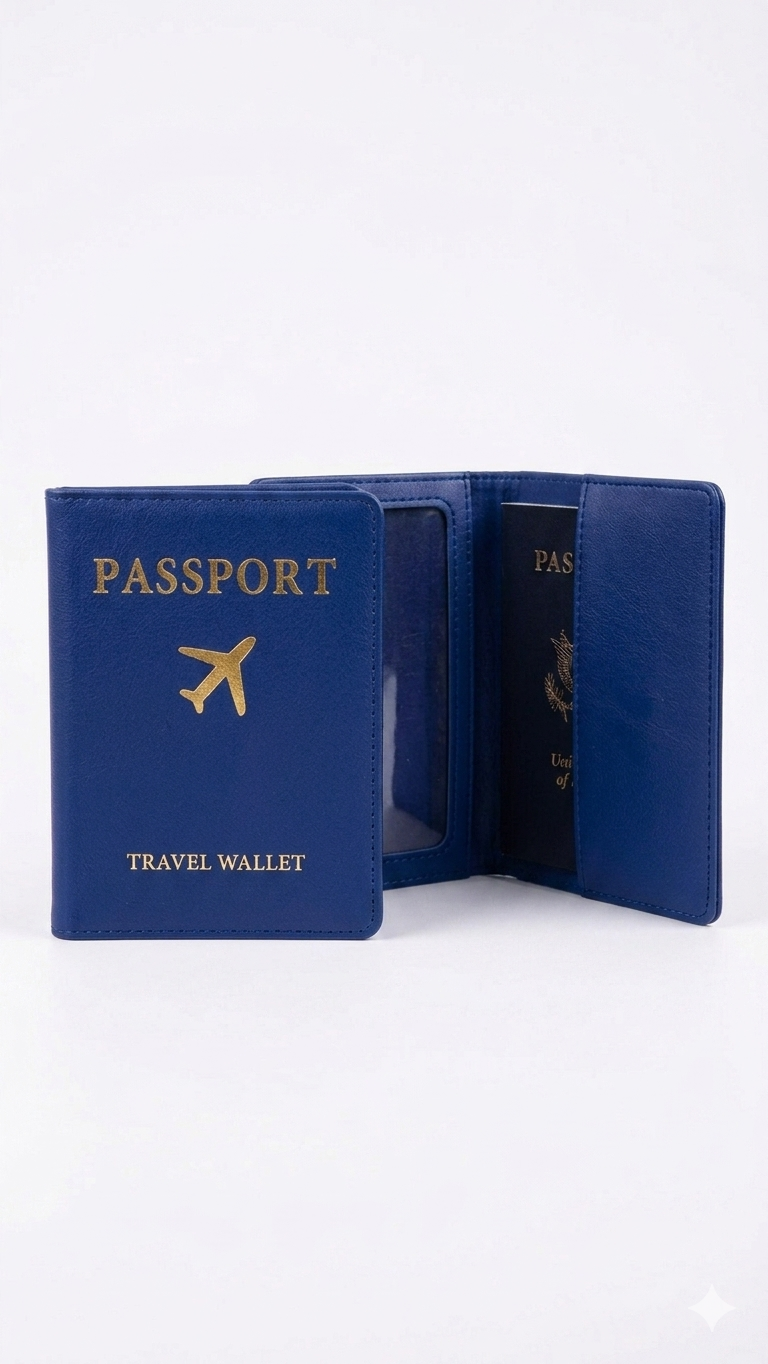 Elegant Leather Passport Holder & Travel Wallet